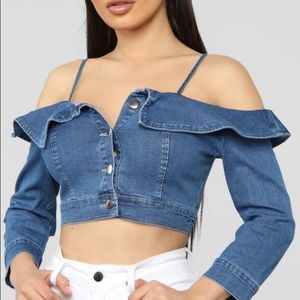 Denim Cropped Top